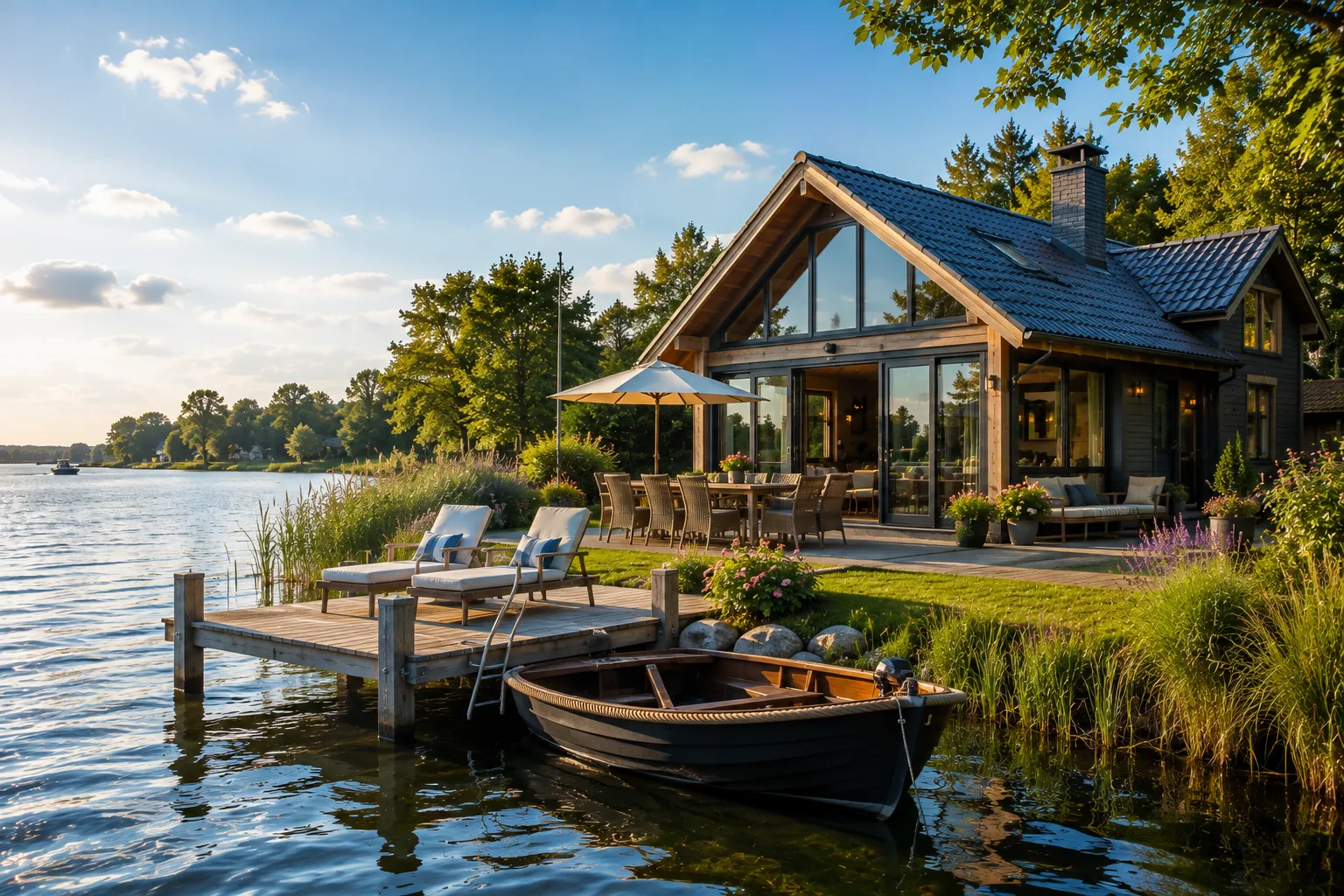 Vakantiehuizen aan het water